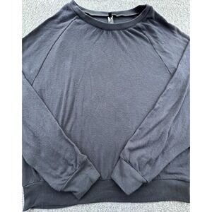 HoneyDew Sweater Womens Large Black Top Long Sleeve Round Neck Relaxed Stretch‎